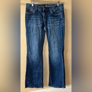 Express Barely Bootcut Jeans Women's Size 6 Blue stretch denim